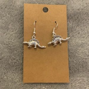 Stegosaurus dinosaur earrings